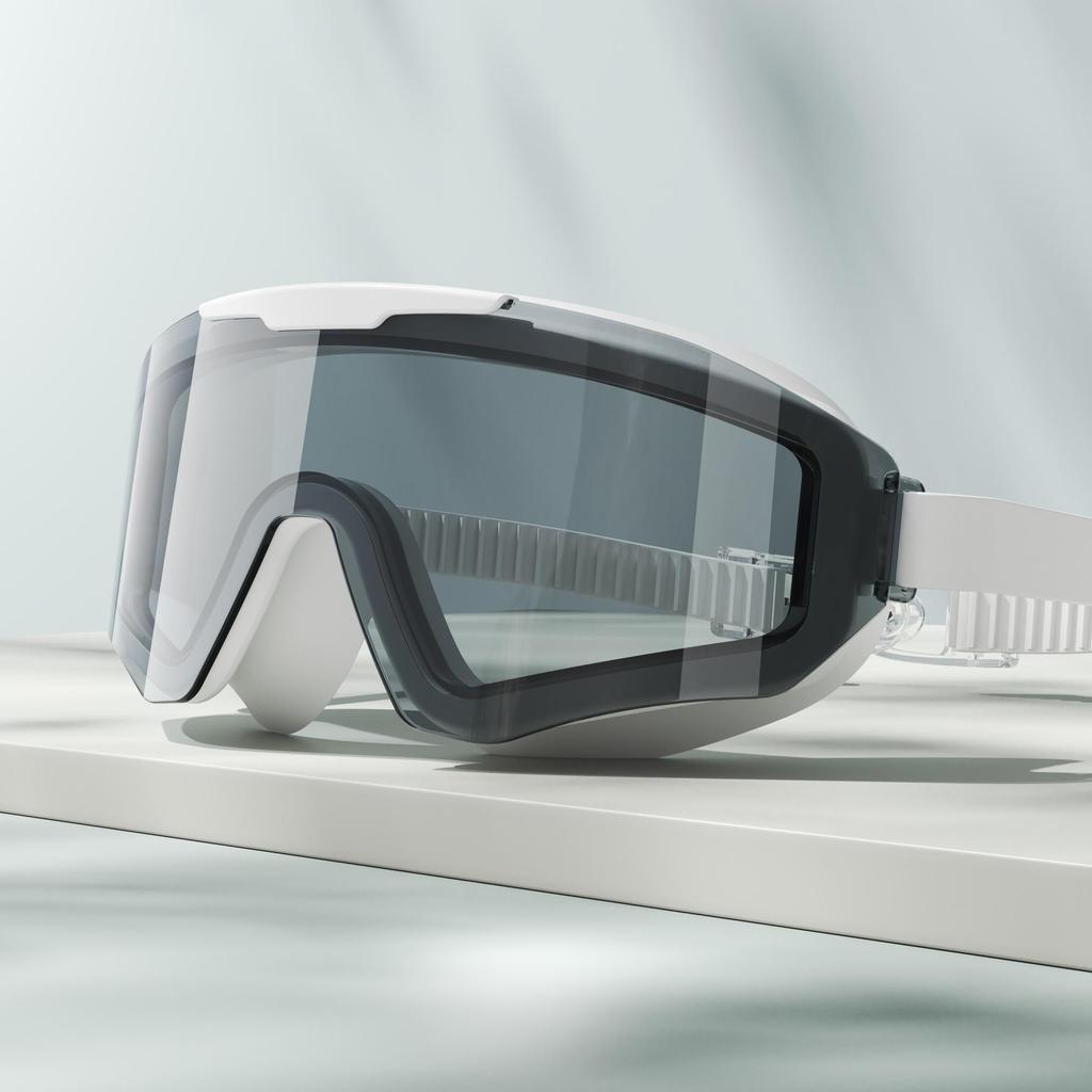 Wysokiej rozdzielczości Wodoodporne Gogle Pływackie Przeciwmgielne z Korekcją Wzroku dla Dorosłych z Przezroczystą Soczewką Szerokokątną