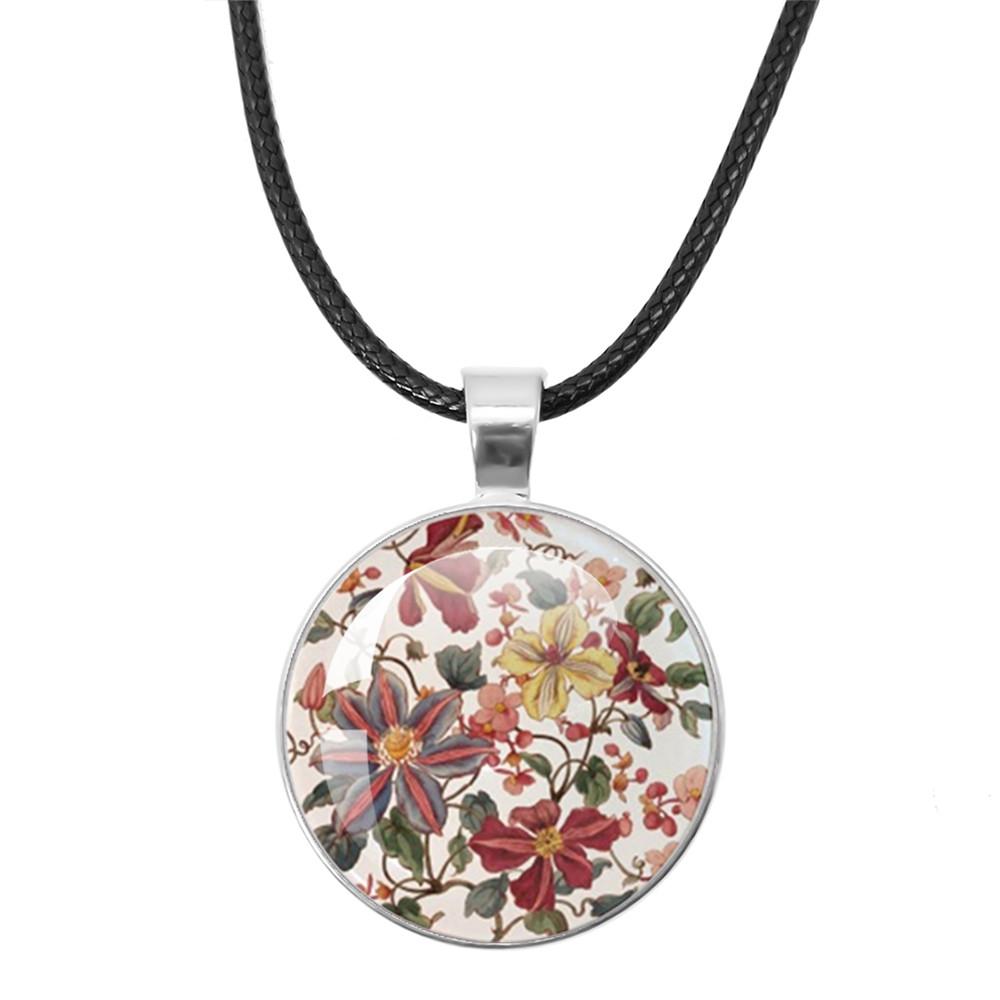Beautiful Mandala Tree of Life Rope Chain Glass Pendant Necklaces for Women Yoga Mandala Necklaces Gift Charm Women Jewelry