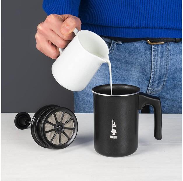 Вспениватель молока Bialetti Tutto Crema ручной, 3 чашки, черный