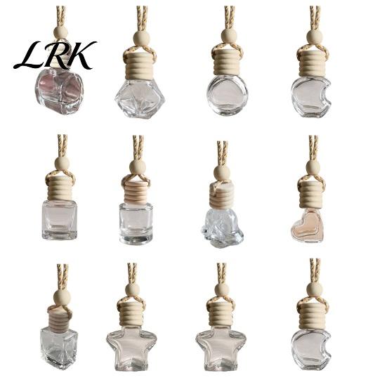 Decorative Hanging Air Freshener Car Perfume Bottle Pendant, Creative Diffuser Ornament for Vehicle, Portable Essential Oil Holder, Interior