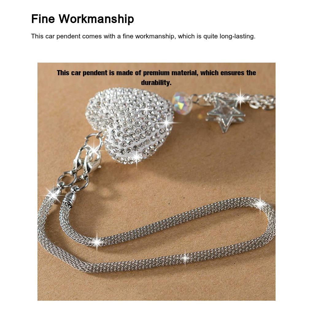 Mirror Ornament Interior Pendent Zinc Alloy Vehicle Accessories for Women Rear View Hanging Decor Car Supplies