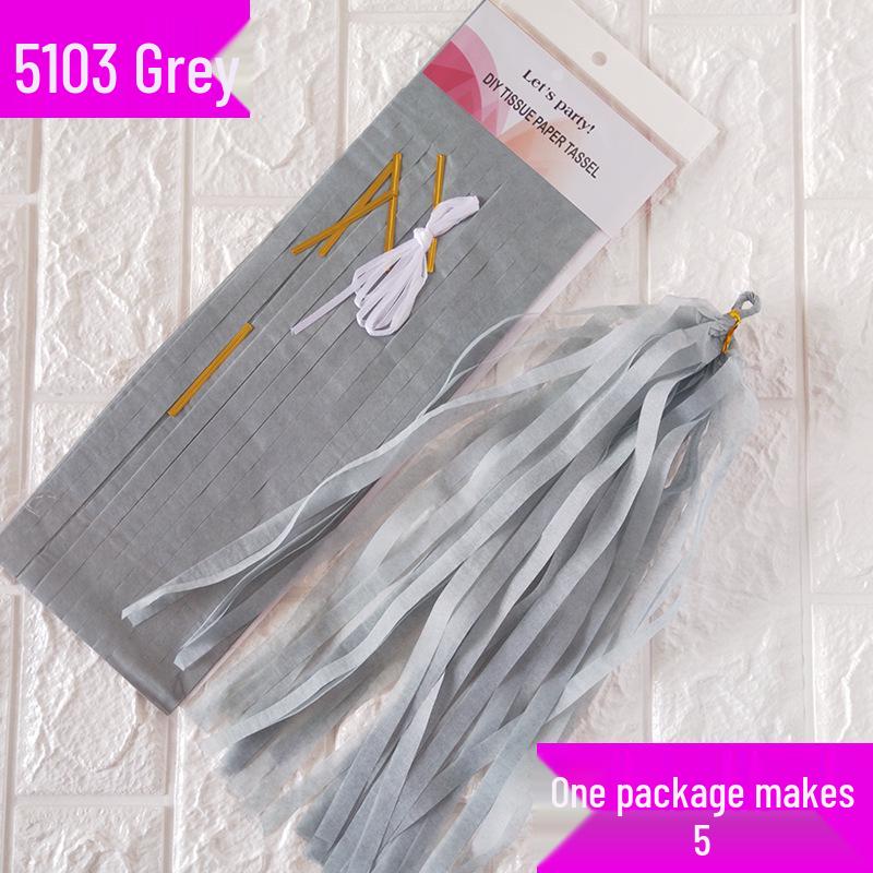 35cm DIY Paper Tassels for Children's Birthday, Wedding, or Festival Decorations - 5pcs/pack