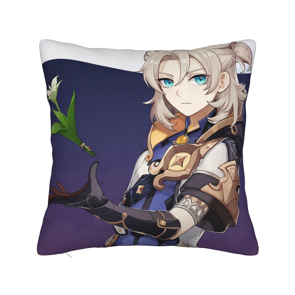 Genshin Sucrose Pillowcase Printed Fabric Cushion Cover Decorations Kawaii Game Anime Online Games Pillow Case Cover Home Zipper