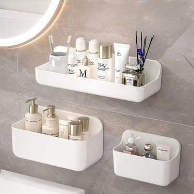 Bathroom Shelf No Drill Wall Mounted Shampoo Bottle Shower Corner Rack Toilet Storage Rack Plastic Bathroom Kitchen Accessories