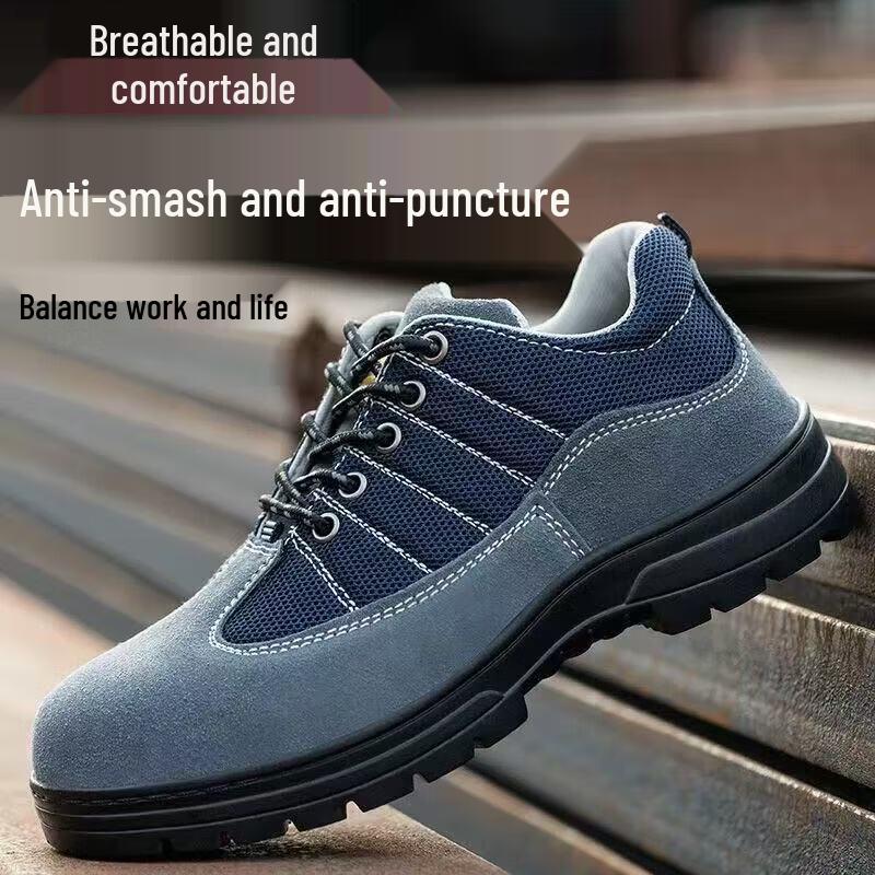 Men s Lightweight Breathable Steel Toe Welding Safety Shoes