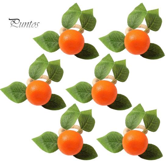 

4/6 шт. пряжки для салфеток поддельные мандарины декор веревка бохо украшение стола кольца для салфеток деревенские свадебные вечеринки праздничные обеденные акценты держатели для салфеток 6pcs