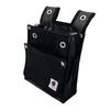 SK11 Canvas Tobi Waist Pouch, 2-Tier, Black, TSH-2DBS-BK, Slim, Reinforced Bottom, with Inner Pocket
