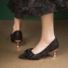 Fashion Shoes for Woman 2025 with Bow Women's Summer Footwear Pumps On Heeled  Pointed Toe High Heels Evening Genuine