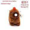 Capybara Wagging Tail Plushie Bracelet Keychain Doll Gift
