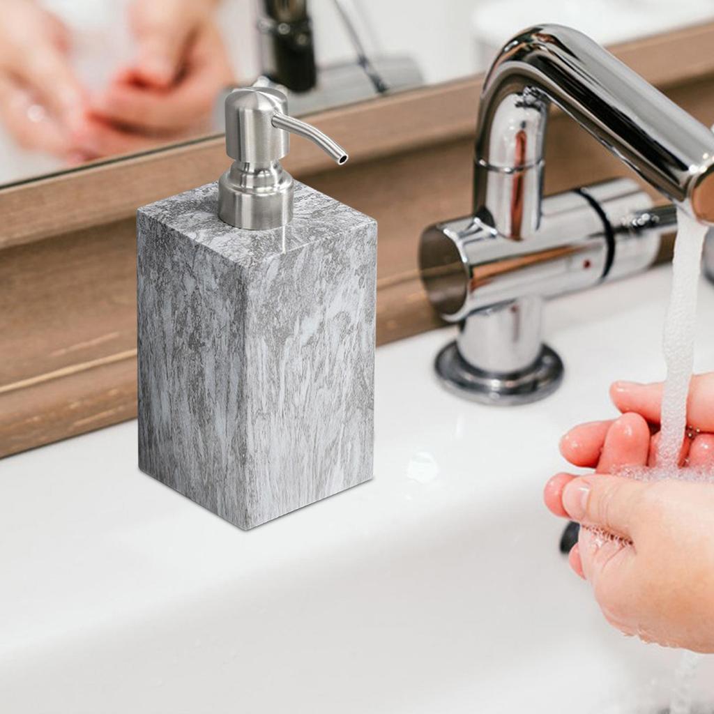 Marble Texture Soap Dispenser Hand Soap Liquid Dispenser 500ml Salon Dispenser Lotion Dispenser Bottle for Home Kitchen