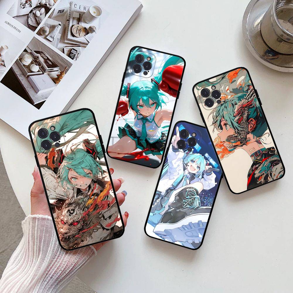 Singer H-Hatsune Cartoon Mikues Phone Case For IPhone 17 16 15 14 11 12 13 Mini Pro XS Max Plus Funda Shell