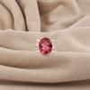 Rosa Turmalin Edelstein Silber Eleganter Ring 925 Sterlingsilber Handgefertigter Schmuck, Turmalinring, Designer Hochzeit für Braut RR-73-8