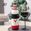 Stretchy Knit Bottle Topper Christmas Wine Cover, Holiday Knitted Champagne Bag, Snowman Santa Decorative Holders Claus Elk Sweater for New Year Party