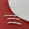 Sterling Silver 999 Bamboo Luck Transfer Beads 3D Craft Loose Silver Beads for DIY Jewelry, Bracelets, or Rope Wristbands