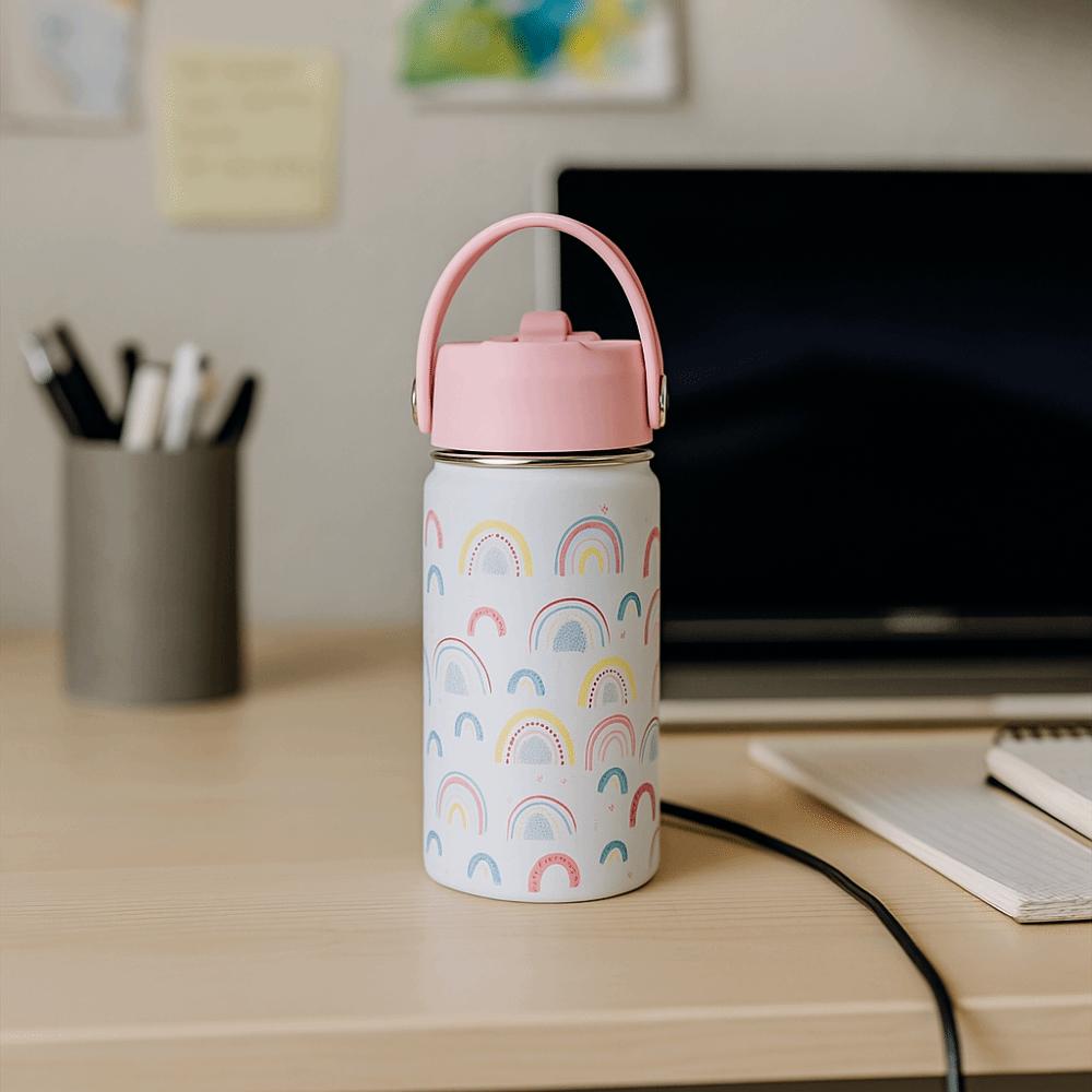 Durable Cartoon Handheld Kettle Fashionable Leak-Proof Vacuum Cup Stainless Steel Insulated Water Bottle Kids Daily Use