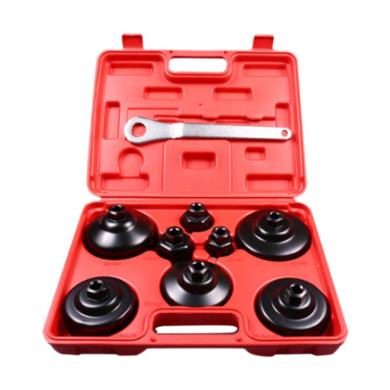 9 Pieces Oil Filter Socket Wrench Tool Kit Auto Housing Cap Removal Tool