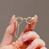 Cartoon süße Brille Brosche weibliche erweiterte Sinn einfache und vielseitige personalisierte Kragen Pin Anzug Anti-Licht Schnalle Pin Zubehör
