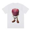Grappig Mij Asf Appel met Gezicht Meme T-shirt Unisex Mode Hoge Kwaliteit T-shirts Mannen Retro Casual Korte Mouw T-shirt Tops