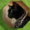 1pc Cat Portrait Automatic Folding Umbrella, Heavy Duty 8 Rib Iron Frame,  Suitable for Travel, Daily Use, Birthday, Decor Gift M0104071
