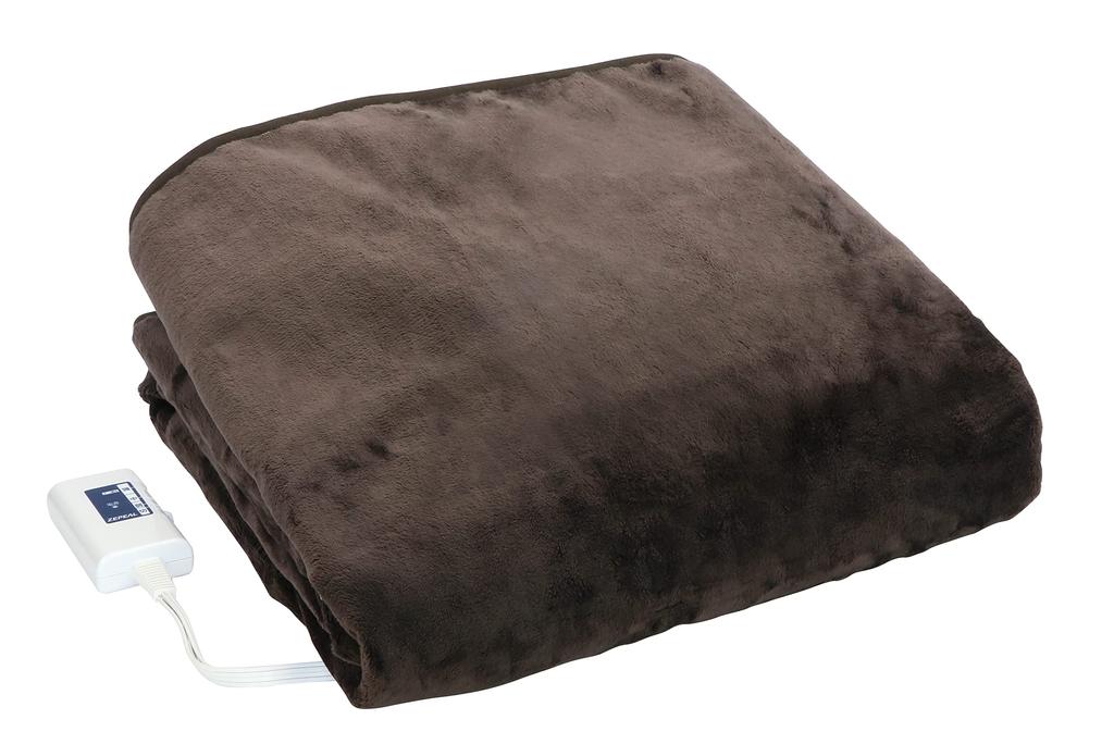 Zepeal Electric Heated Blanket (Single 130×188 Cm), Flannel, Anti-Virus & Deodorizing, Dust-Mite Mode, Washable – Brown (DM-Y421KSL-BR)