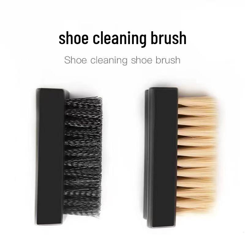 Coconut & Horsehair Sneaker Brush - Soft & Hard Bristles for Gentle, Effective Shoe Cleaning