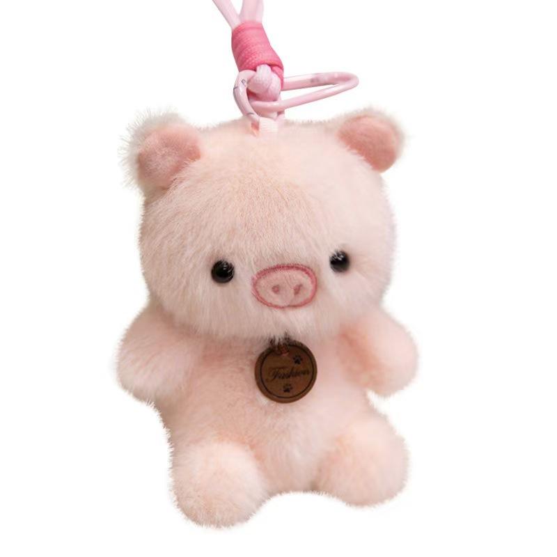 Animal Plush Pendants Cartoon Panda Sloth Pig Dinosaur Toys Cute Keychains Bag Decorations Car Interior Decorations
