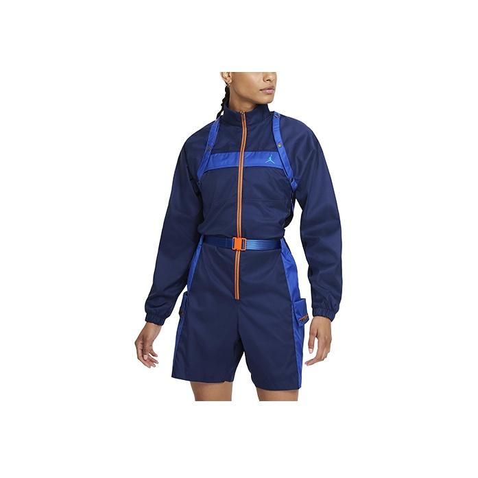 Jordan Next Utility Capsule Stand Collar Long Sleeve Romper Women Rompers Blue DD7090-492
