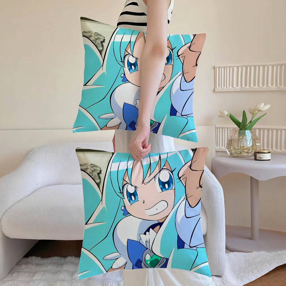 E-Erika Kurumi Pillow Case Sofa and Living Room Decorative Cushion Covers Dust-proof and Mite-proof Invisible Zipper