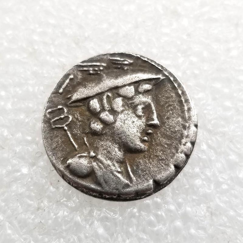 Ancient Greek Brass Silver-Plated Commemorative Coin - Antique Craftsmanship