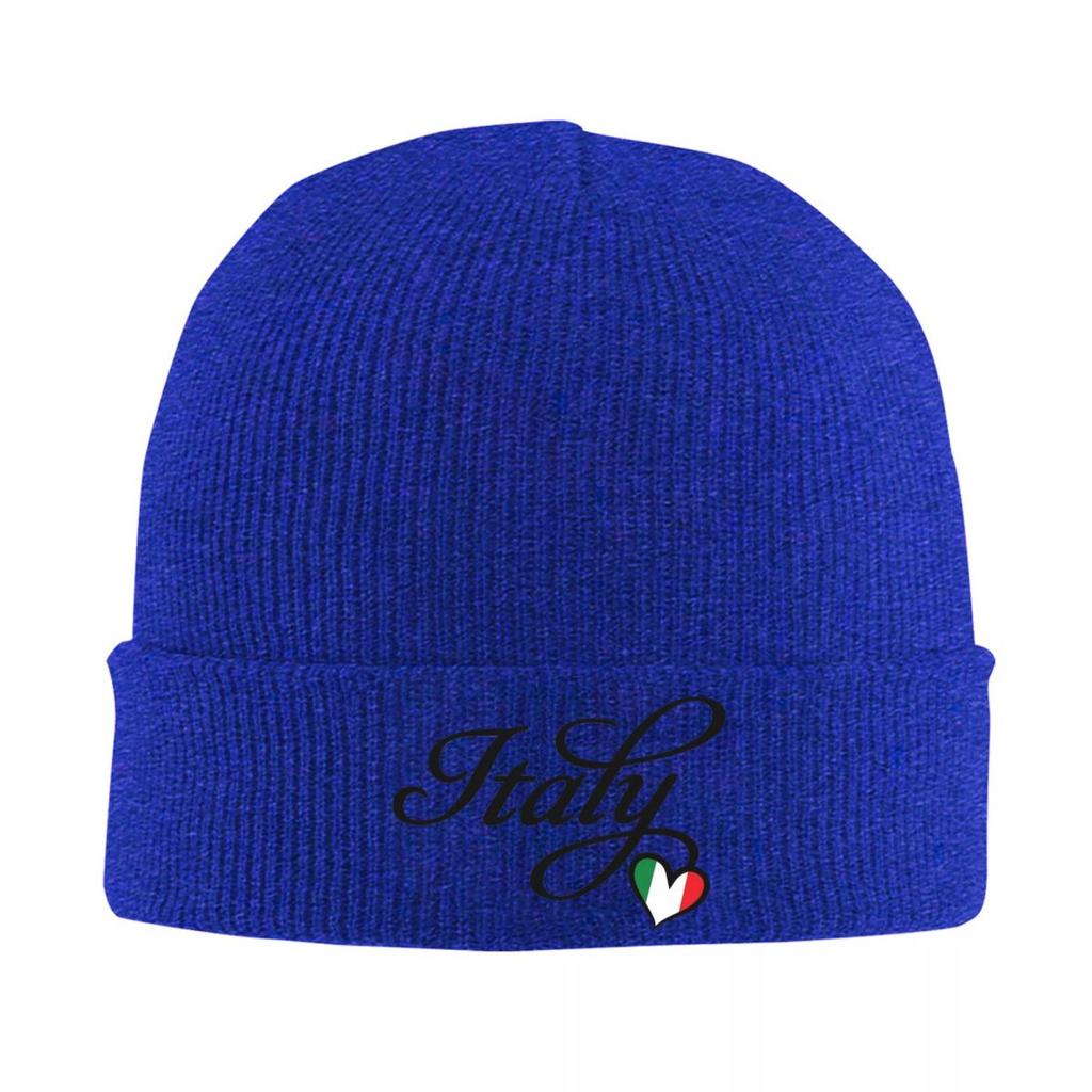 Italia Warm Knitted Cap Fashion Bonnet Hat Autumn Winter Outdoor Beanies Hats for Unisex Adult