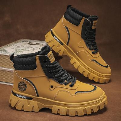 Men's Shoes Autumn 2024 New Men's Martin Boots Trendy Versatile Tooling Shoes Non-slip and Wear-resistant Thick-soled Desert Boots