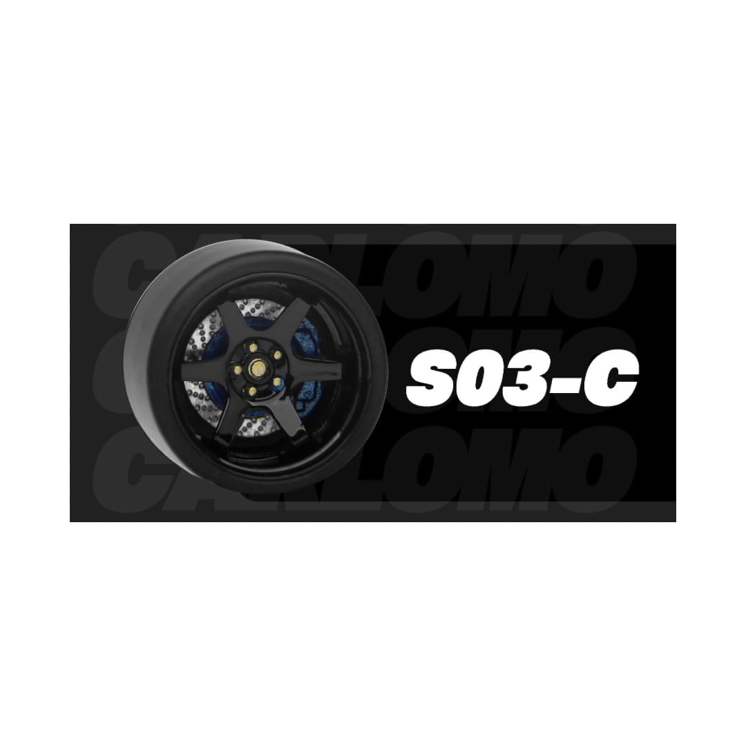 

Custom Wheel for 1 Car CARLOMO ALLOY Mini Car 1/64 S-CLASS S03-C Approx. 9.5mm etc. [Item] чорний