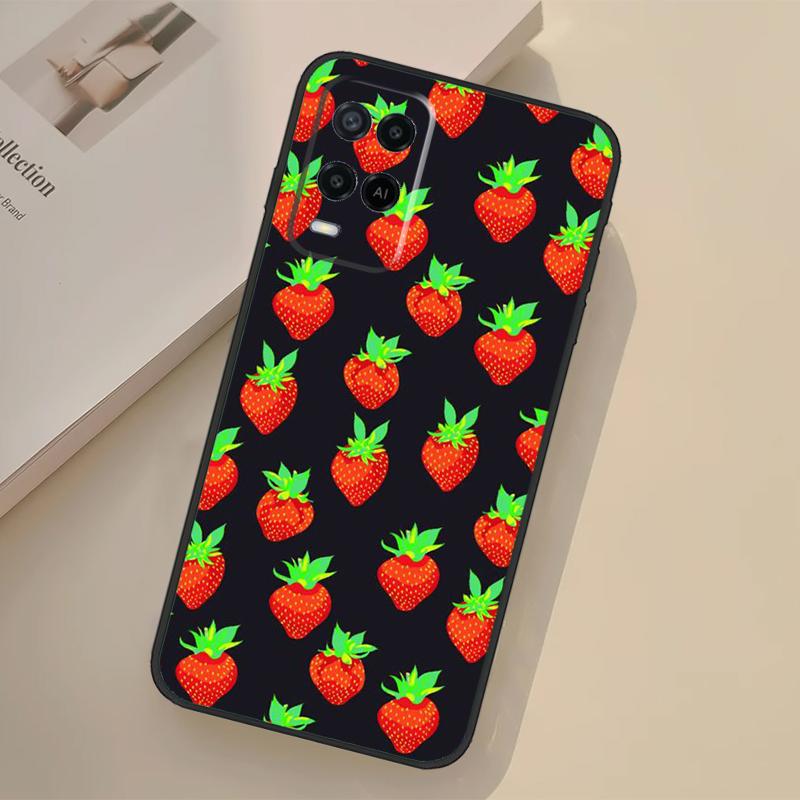 

Strawberry Red Case For Oppo A5 Pro A15 A17 A57 A77 A18 A38 A58 A78 A98 A96 A76 A16 A94 A74 A54 A40 A60 A80 OPPO A58 4G
