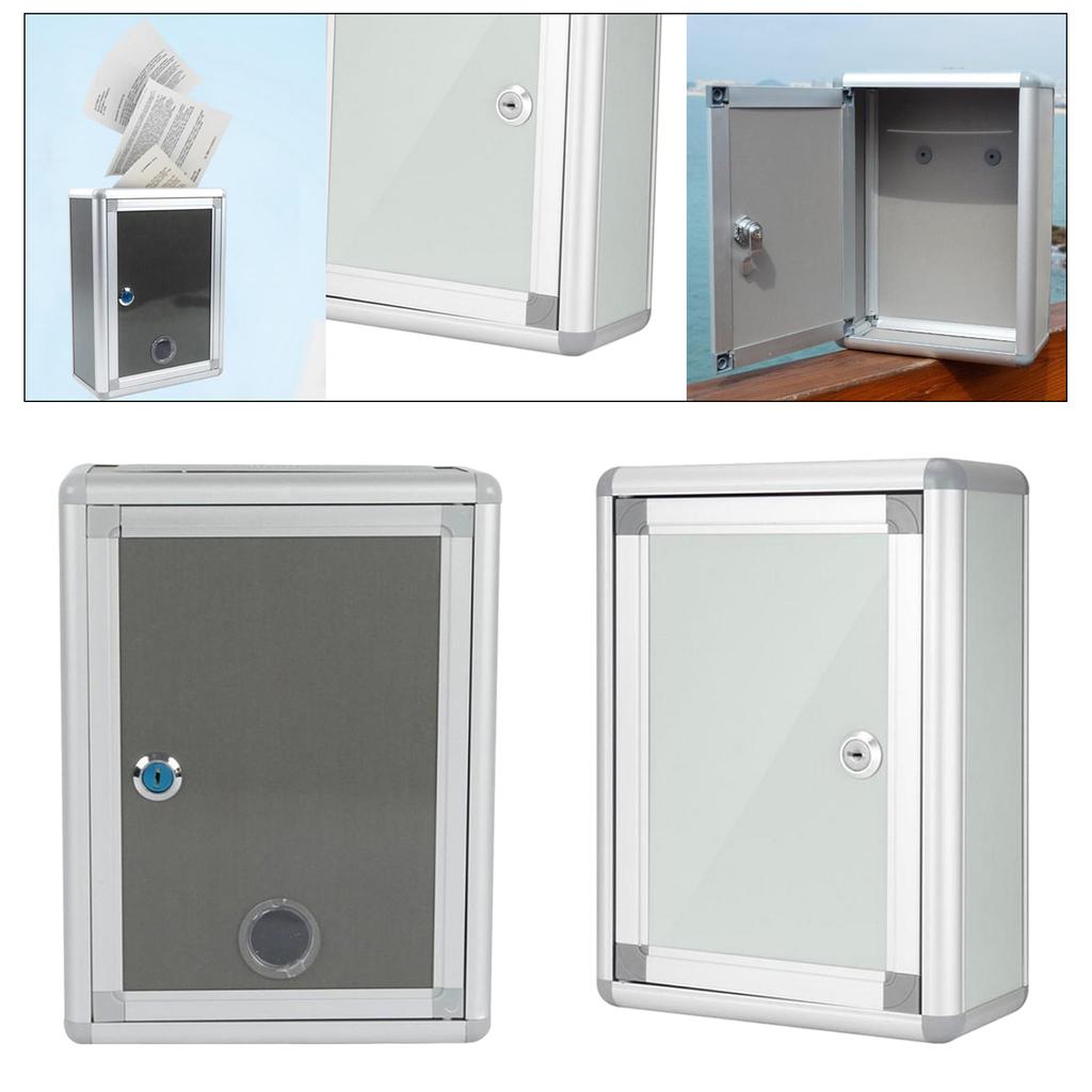 Mailbox Wall Mounted Outdoor Stainless Steel Letter Post Mail Box Suggestion Storage Wall Decoration Suggestion Box