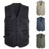Waistcoat Plus Size Breathable Cotton Men Fishing Multi Pockets Vest Jacket for Shooting
