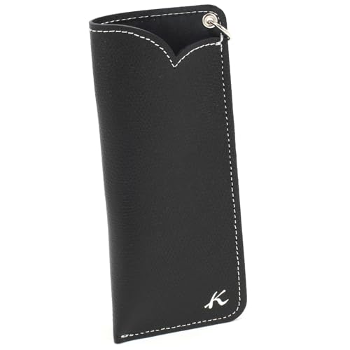 Kitamura PH0762 Black Eyeglass Case with Jump Rings, 15151
