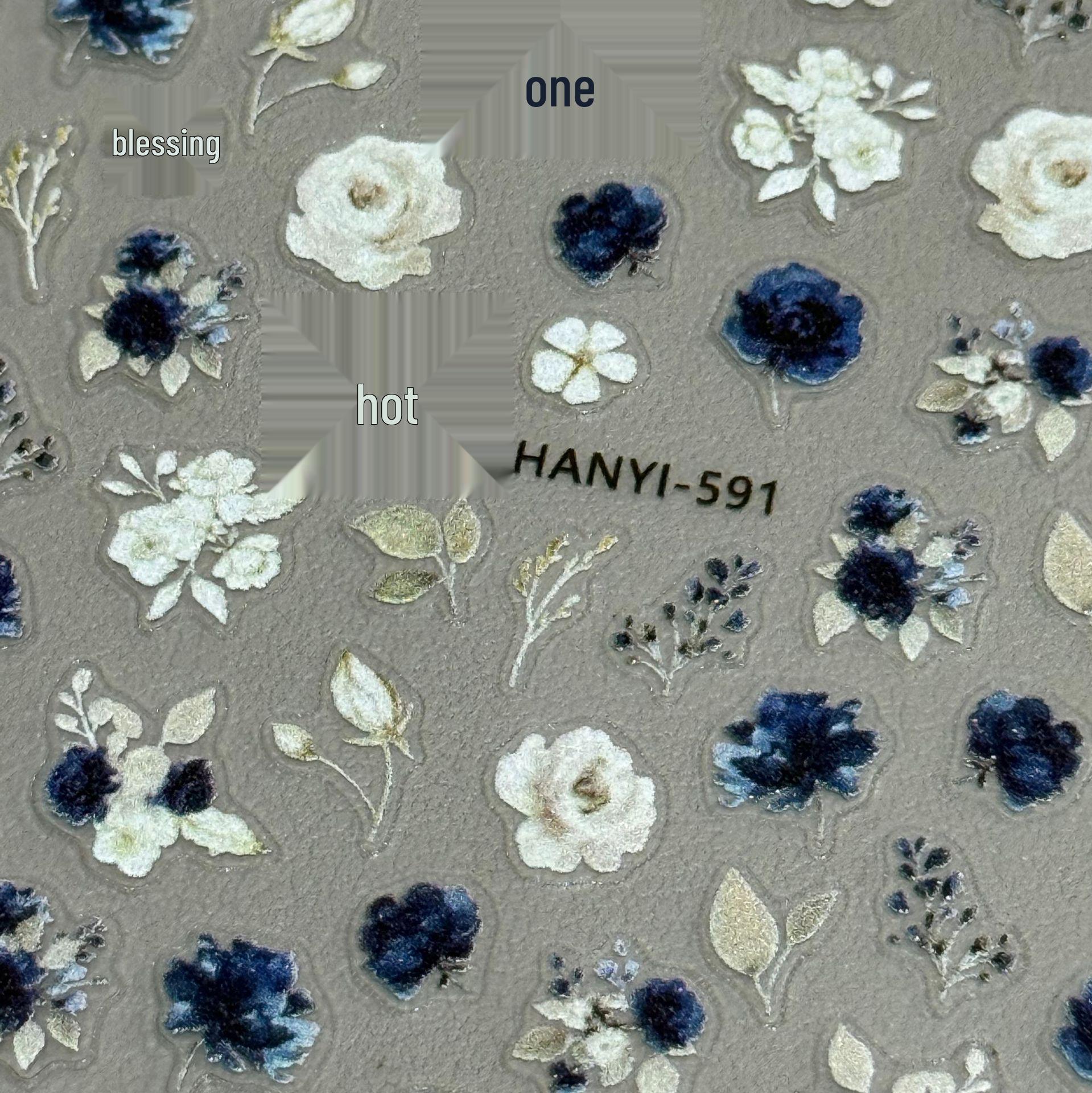 Long-Lasting Nail Art Stickers: Dried Flower Embossed Floral Patterns with Rose & Daisy Designs