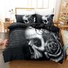 3D digital printing bedding four-piece set three-piece set skull sheet quilt pillow