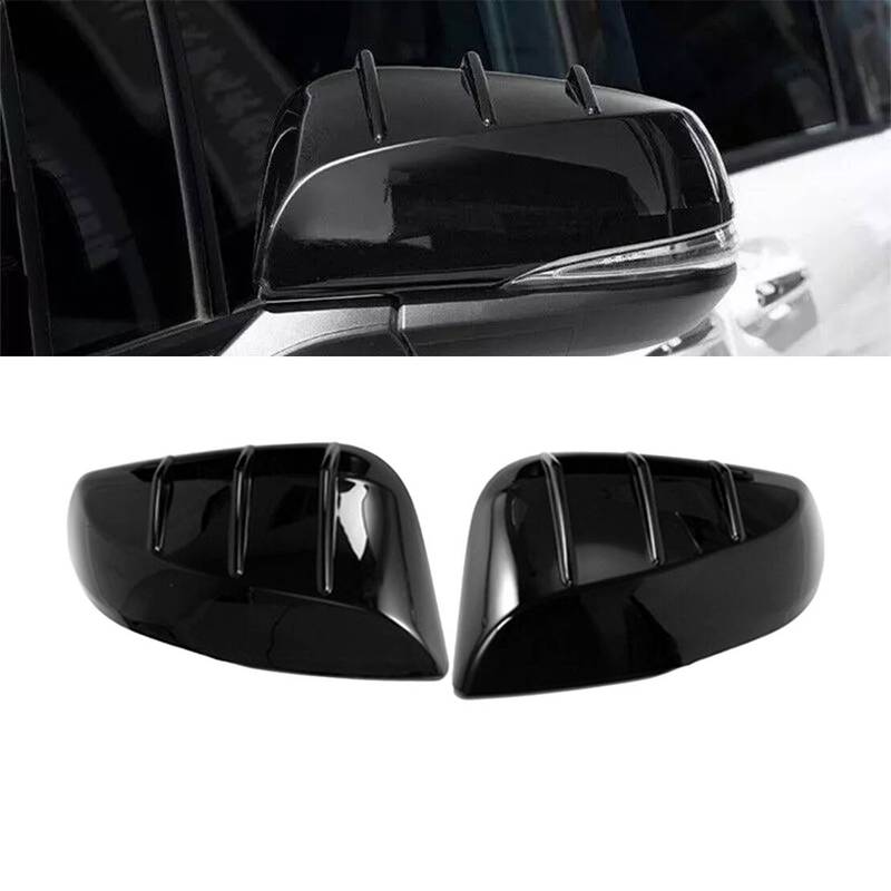 1 Pair Left & Right Side Rear-view Mirror Covers Trims Black ABS Fit for Toyota Sienna