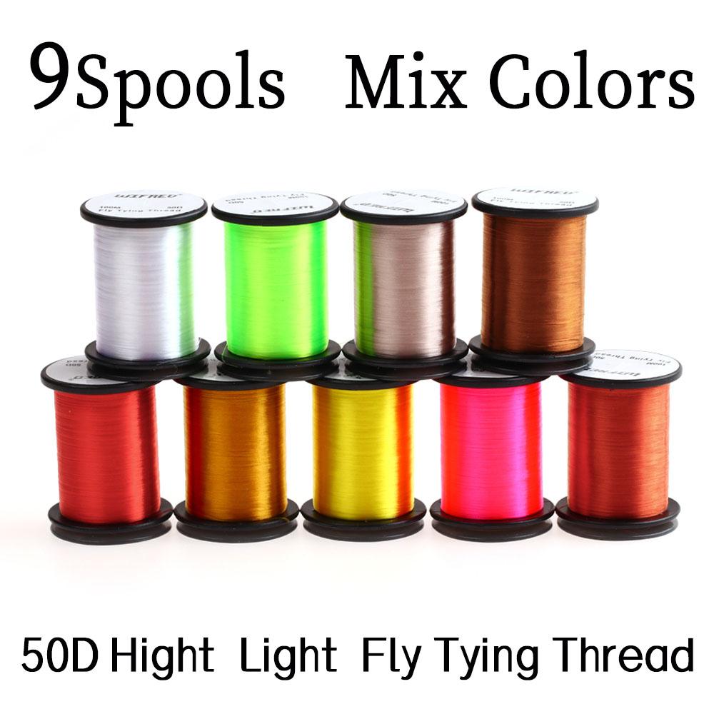 

1 шт./9 шт. 50D Высокопрочная нить для вязания мушек 100 м/катушка #16-#22 Сухая Мокрая Мидж Нимфа Мелкие Материалы для вязания мушек синий