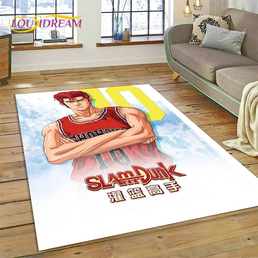 Cartoon Slam Dunk Basketball Anime Carpet Rug for Bedroom Living Room Home Sofa Decoration,Children Game Large Decor Floor Mat