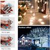 Christmas Lights, Christmas Decorations Snowflake String Lights 19.6 Ft 40 LED Fairy Lights Battery Operated Waterproof for Xmas Garden Patio Bedroom