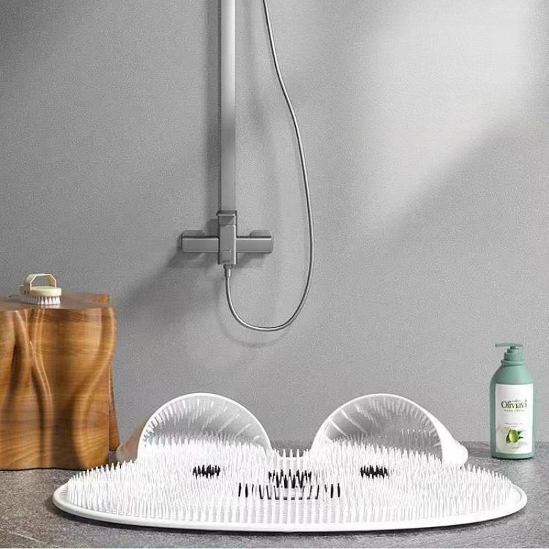 Neue Silikon-Duschmatte Anti-Rutsch Badezimmer Fußschrubber Pad Peeling Massage Bodenmatte zur Entfernung abgestorbener Haut