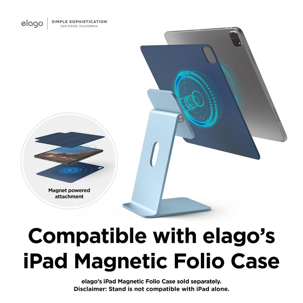 Elago Magnetic Stand for iPad iPad and Other Features a Powerful Magnetic Aluminum and a Design with Cable Simple and Stylish Aluminum with iPad iPad