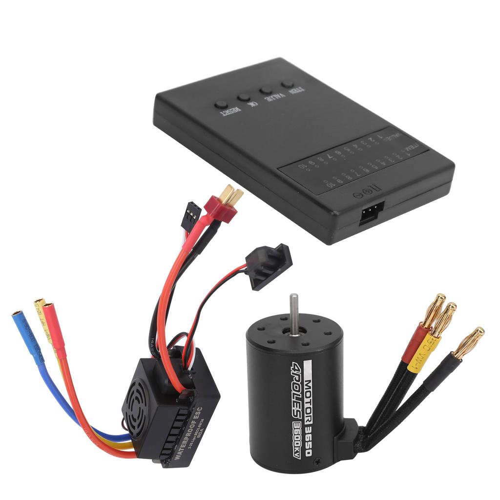 3650 3600KV Brushless Motor 60A T ESC Programmer Card Combo Set for 18 110 RC Car Parts