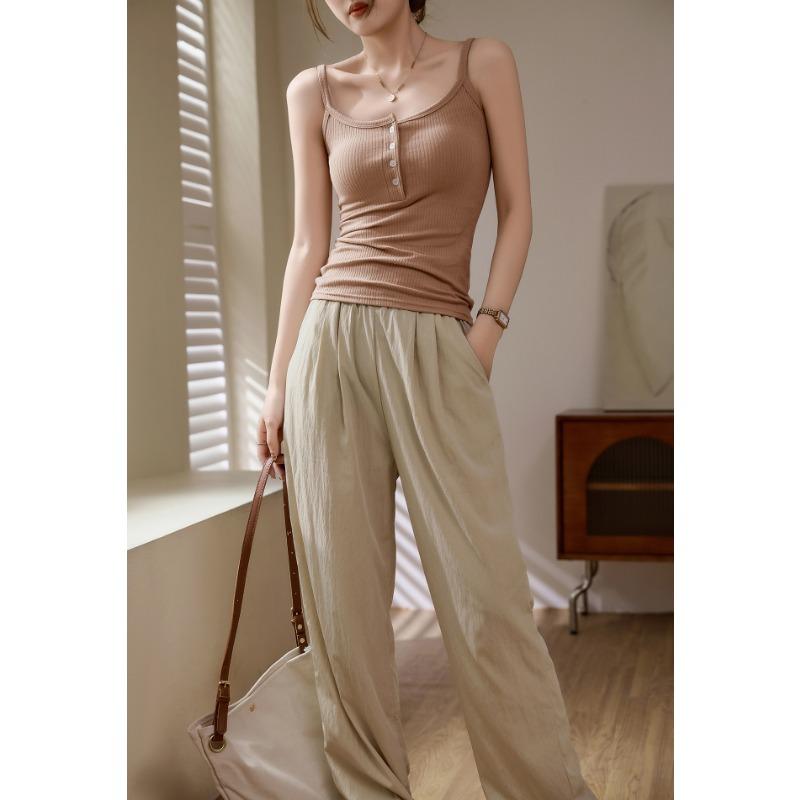 

Женский жилет на пуговицах из чистого хлопка Maillard, новый летний низ, внутренняя часть и чистый наружный верх 2XL