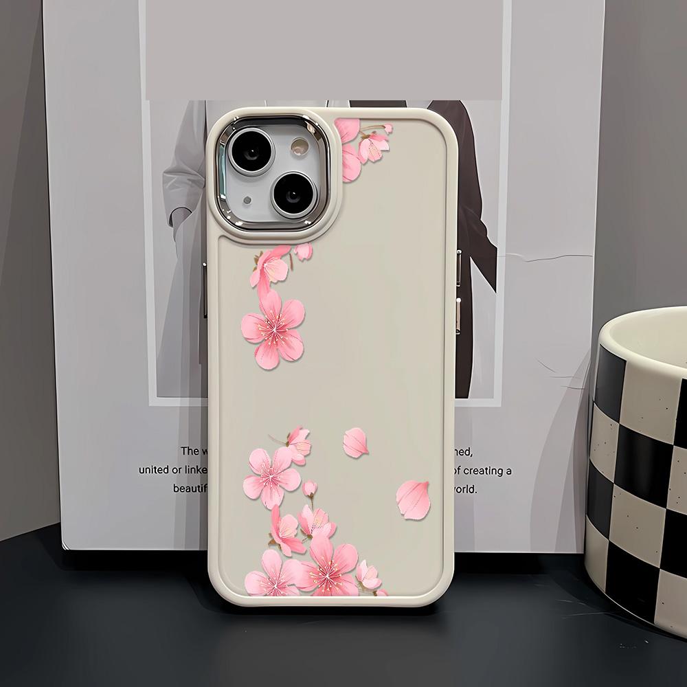 Pink Flowers Phone Case Suitable For IPhone 16 15 Plus 14 13 12 11 Pro Max XS XR 7 8 Case Cover Funda For IPhone 16 15 14 Plus