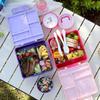 Creative Student Bento Lunch Box: Portable, Large Capacity, with Handle for Travel & Camping