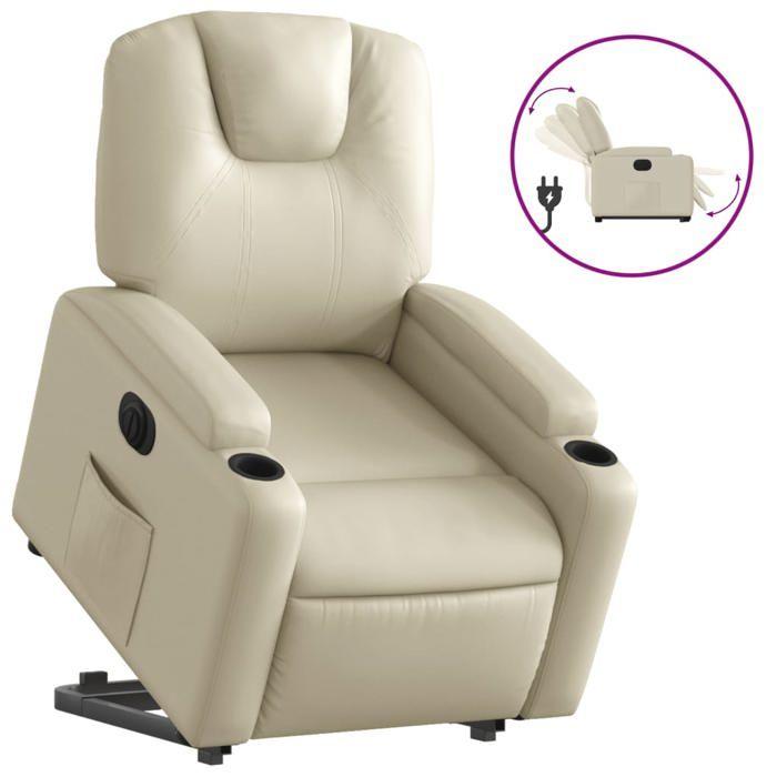 VidaXL Fauteuil Inclinable Électrique, Chaise de Relaxation avec Dossier et Repose-pied Réglables, Siège de Salon, Moderne, 3204445