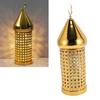3.74x11.81in Golden Windproof Candle Lantern Gold Scented Candle Lantern  Home Lighting Display